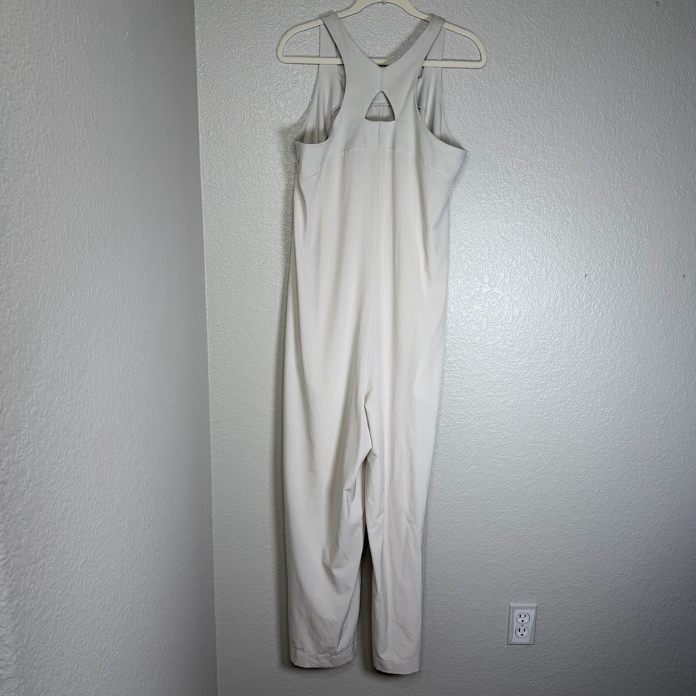 Zella Women’s Cream Relaxed Sleeveless Wide Leg Athleisure Jumpsuit Size Large - Picture 7 of 8